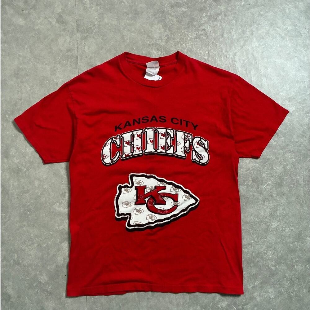 90s Vintage Kansas City Chiefs Red T-Shirt -L